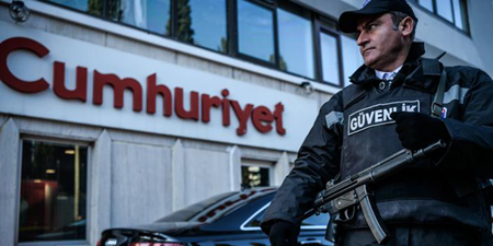 Turkey closes 15 media outlets, raids newspaper office, detains at least 12